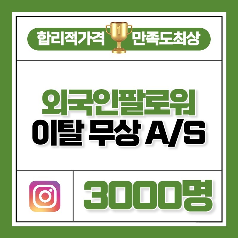 외국인 팔로워 3,000명